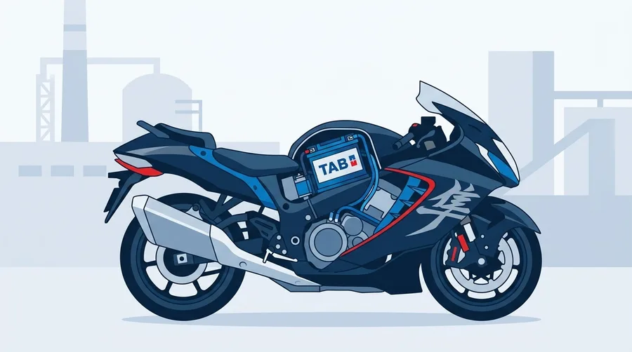 TAB Moto baterija na motociklu